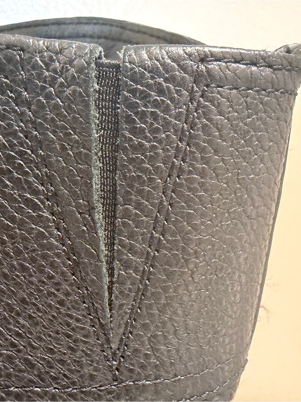 Pre-Loved Tory Burch Marlene Tumbled Black Leather Riding Boots - Picture 5 of 12